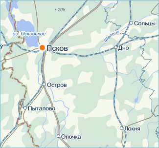 Карта Псков
